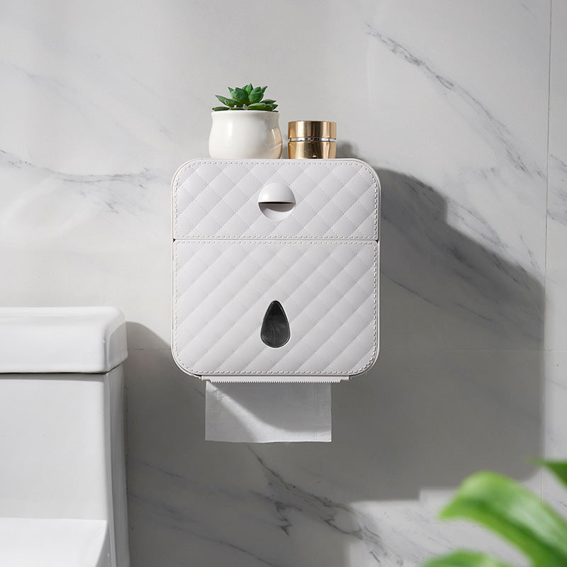 Wall-mounted tissue box