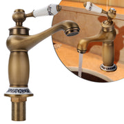 Vintage copper faucet with ceramic tap