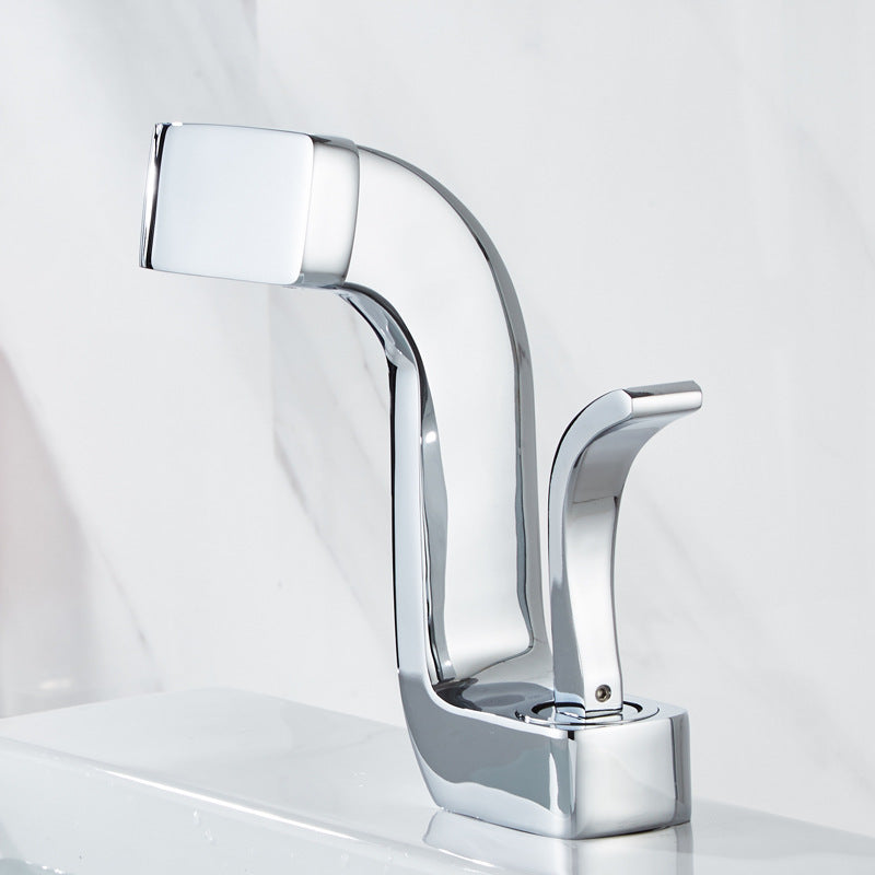 Crystal Cascade vanity sink faucet