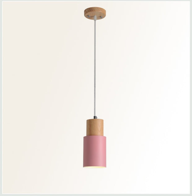 Wooden hanging lamp