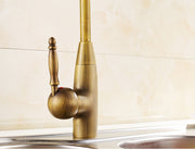 Brass bathroom faucet