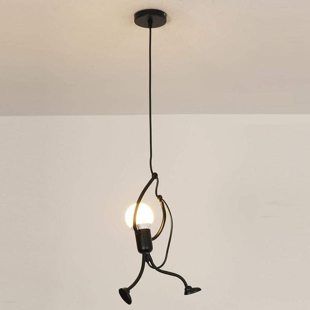 Stick figure hanging lamp