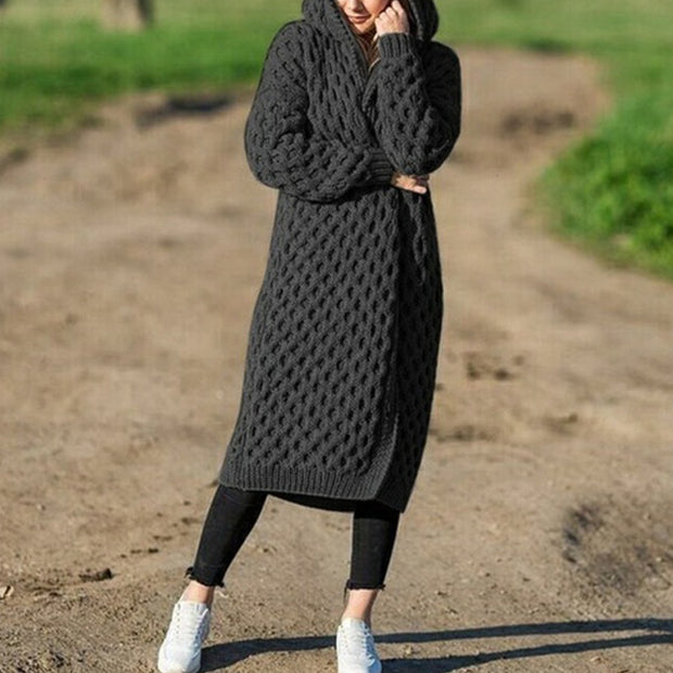 Abbie - Knitted Hooded Cardigan