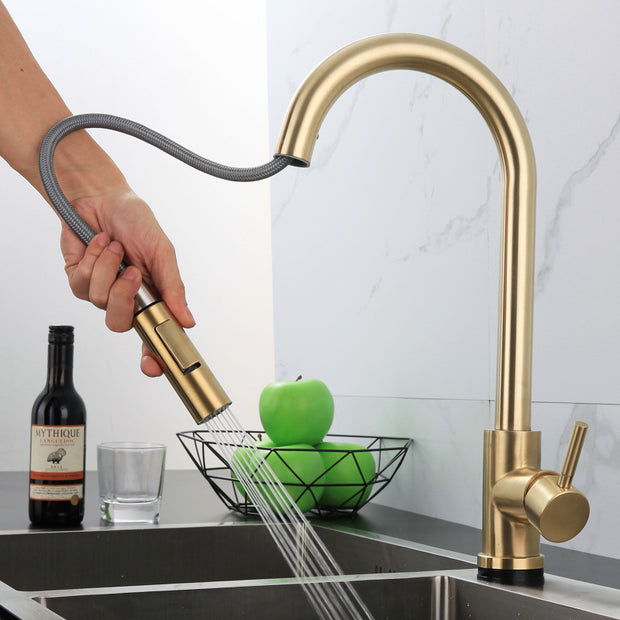 Streamline Stainless Steel Pull-Out Kitchen Faucet